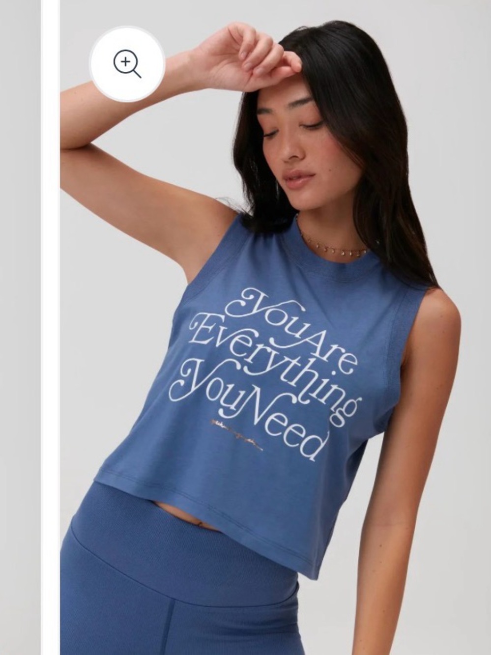 Spiritual Gangster Blue Graphic Muscle Tank - "You Are Everything You Need"